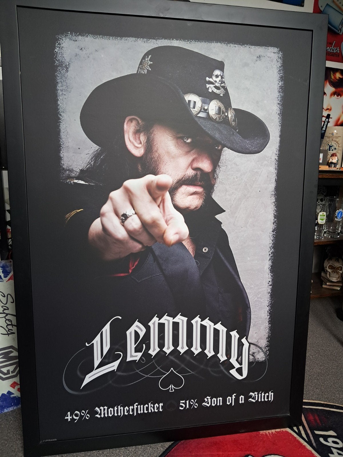 motorhead lemmy kilmister ingelijste poster, Ophalen of Verzenden, A1 t/m A3, Film en Tv