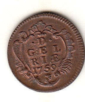 Gelderland - Duit 1759 FDC Top kwaliteit - KM#93, Verzenden, Vóór koninkrijk, Overige waardes