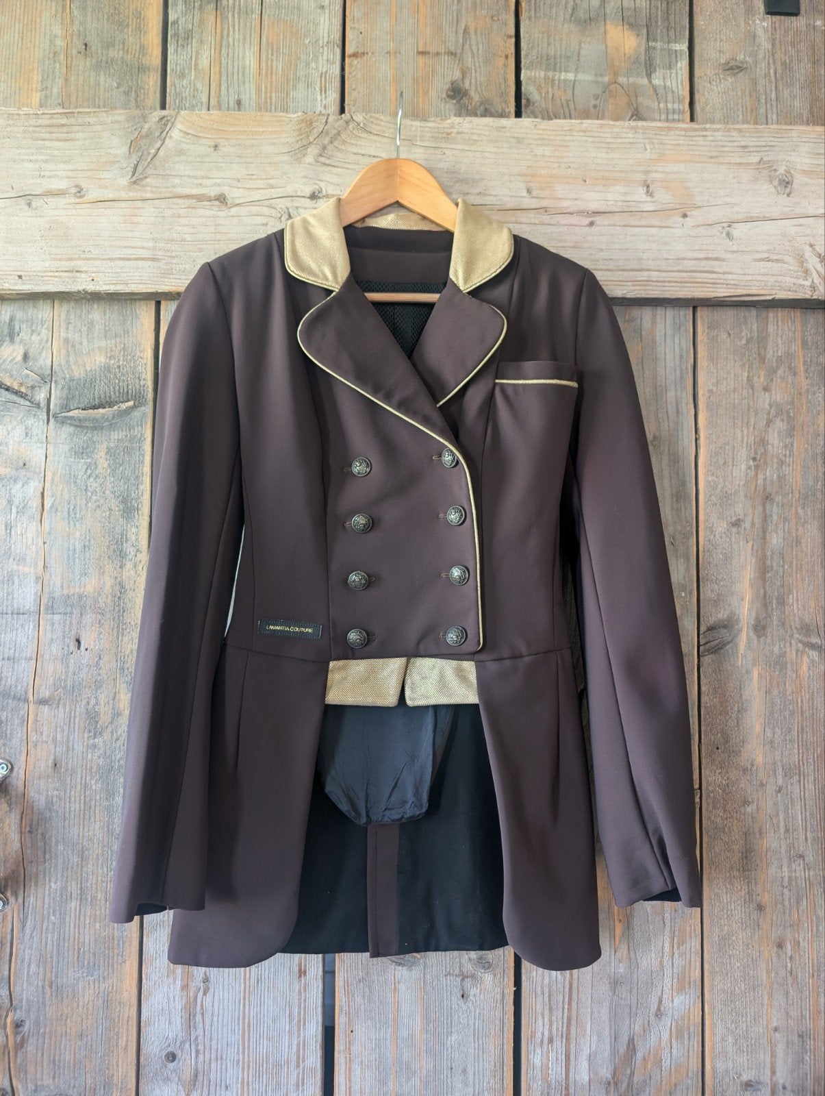 Lamantia Couture wedstrijdjasje bruin maat 36, Dieren en Toebehoren, Paardrijkleding, Ophalen of Verzenden, Zo goed als nieuw