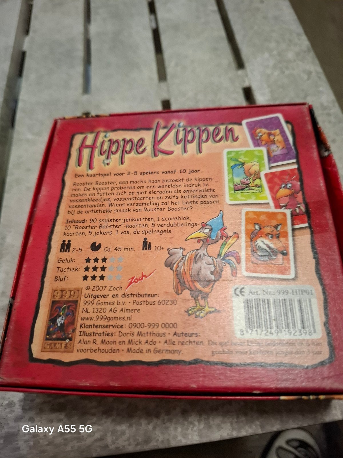 Hipe Kippen kaartspel - 999 Games, Hobby en Vrije tijd, Gebruikt, 999 Games, Een of twee spelers, Postbus 60230, 1320 AG Almere