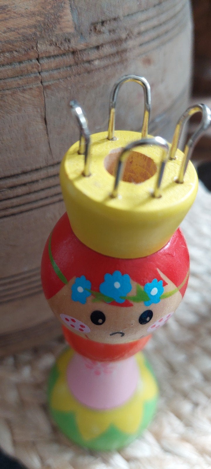 HOUTEN PUNNIK-POP MET PUNNIKPEN, Antiek en Kunst, Ophalen of Verzenden