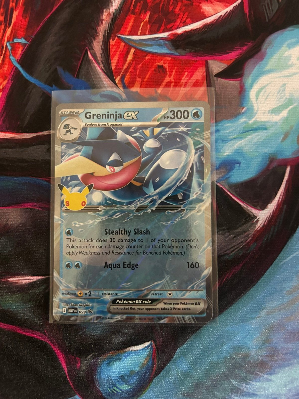 Greninja EX 099 | 30th Celebration | Black Star Promo, Ophalen of Verzenden, Zo goed als nieuw