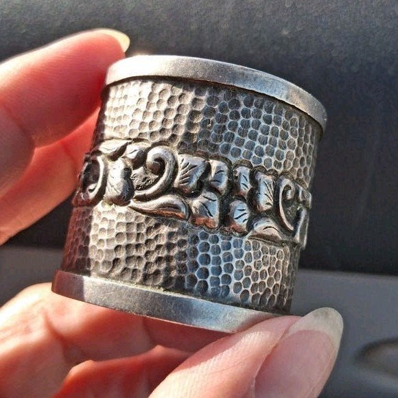 zilver servetring 800 Djokja, Antiek en Kunst, Ophalen of Verzenden, Zilver