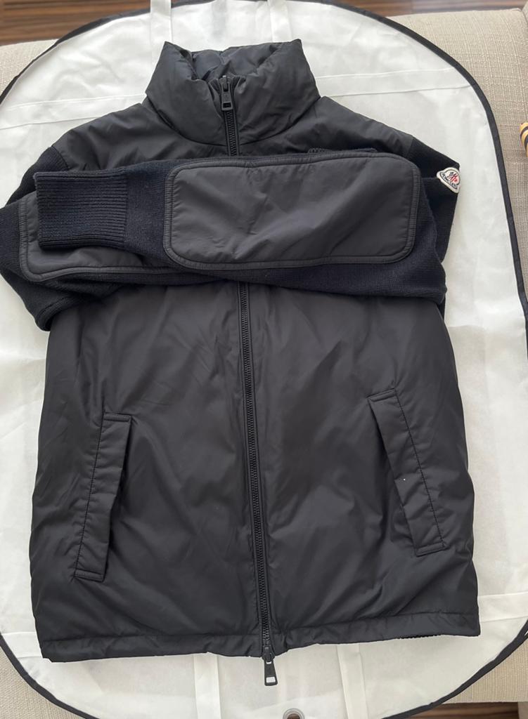 Moncler Hybrid Knit Puffer Jacket Cardigan -Zwart - Maat S-1, Kleding | Heren, Jassen | Winter, Ophalen of Verzenden, Zo goed als nieuw