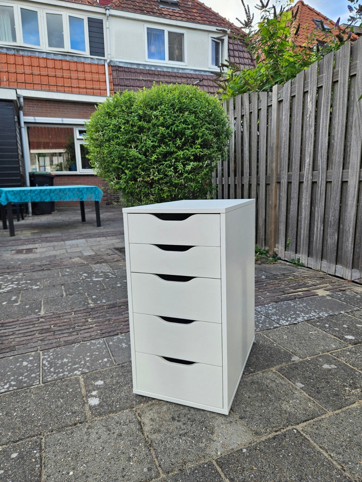 IKEA Alex - Witte ladekast met 5 laden, Ophalen, Overige materialen, 5 laden of meer, 50 tot 100 cm