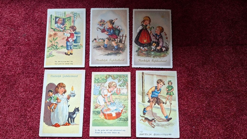 Oude Kinderkaarten, Ophalen of Verzenden, 1940 tot 1960, Kinderen
