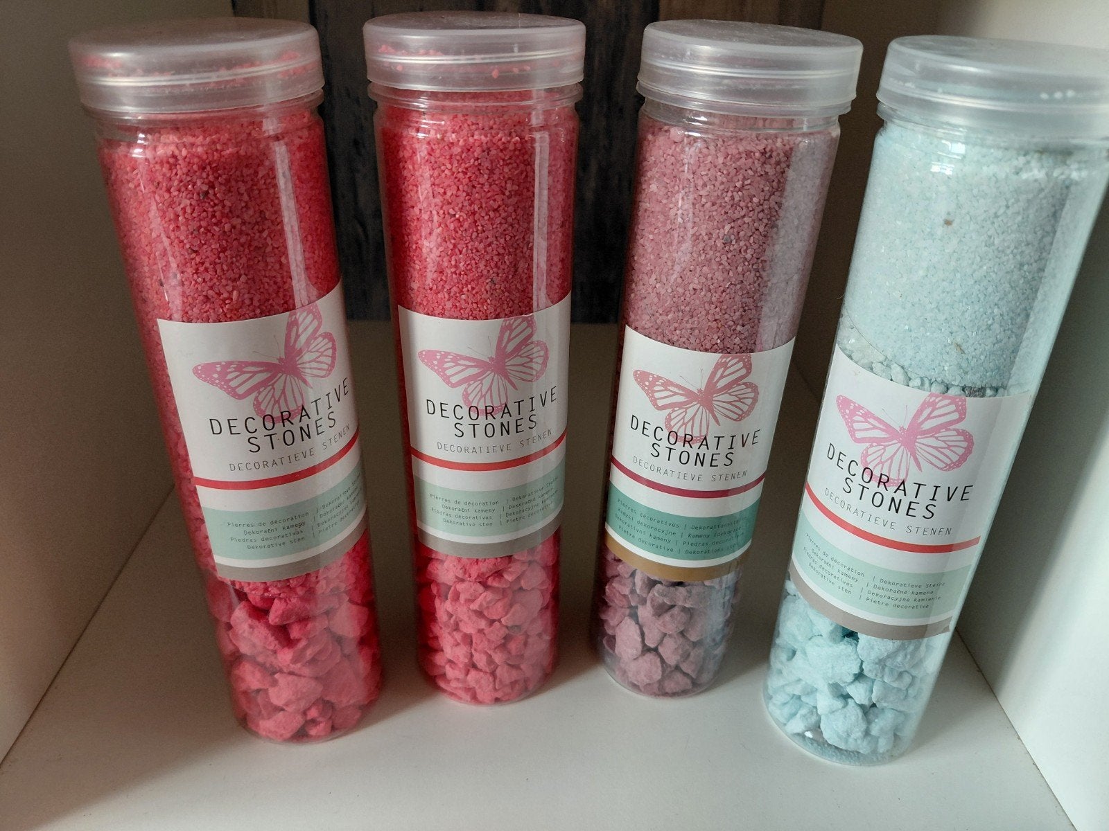 deco zand en steentjes gewoon en glitter, Ophalen of Verzenden, Gebruikt