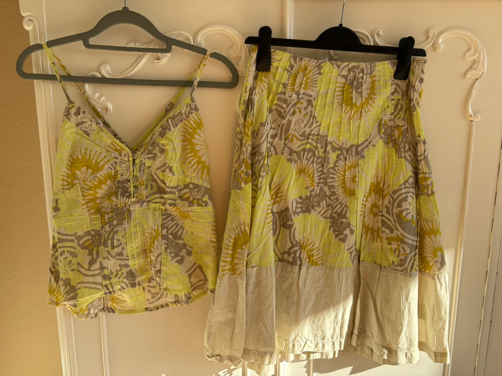 Nieuw lime beige rok en top Sandwich maat 34, Overige kleuren, Nieuw, Ophalen of Verzenden, Knielengte