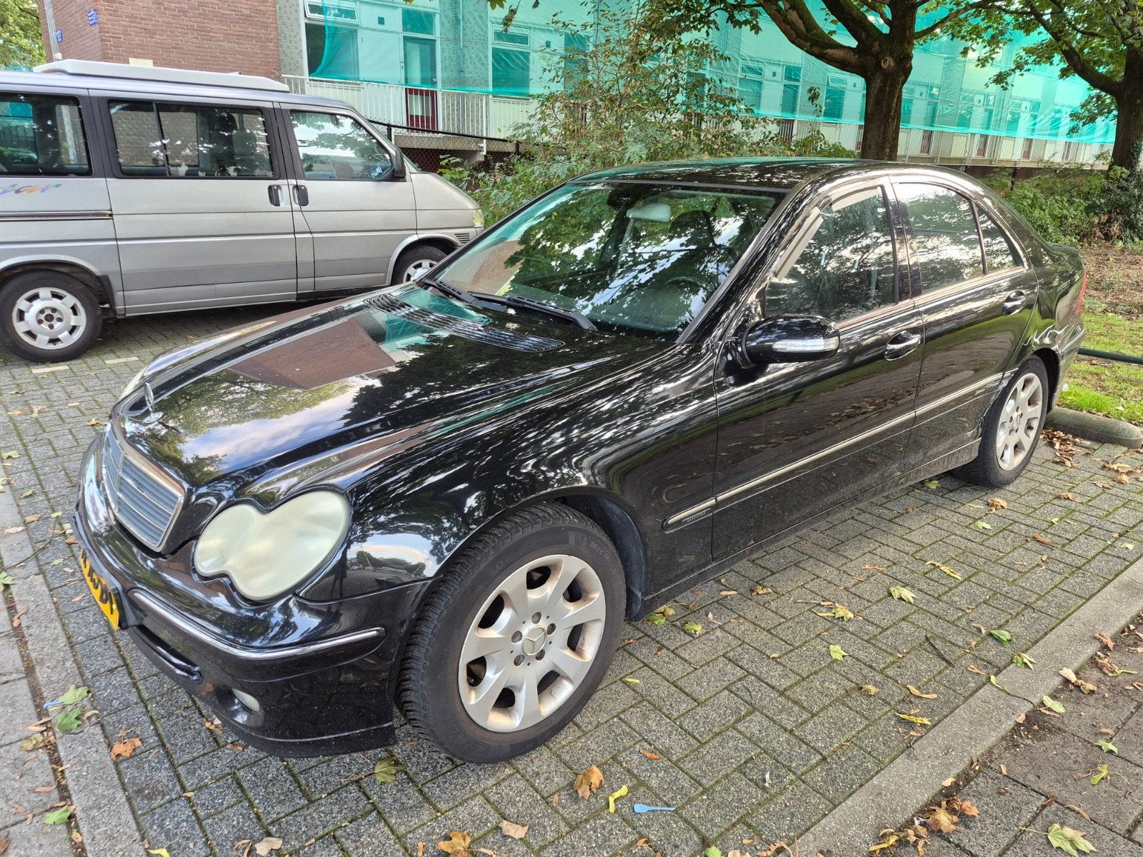 Mercedes-Benz C-Klasse 1.8 C180 Kompr Sedan 2005 Zwart, Auto's, 13 km/l, Zwart, 1796 cc, Zwart