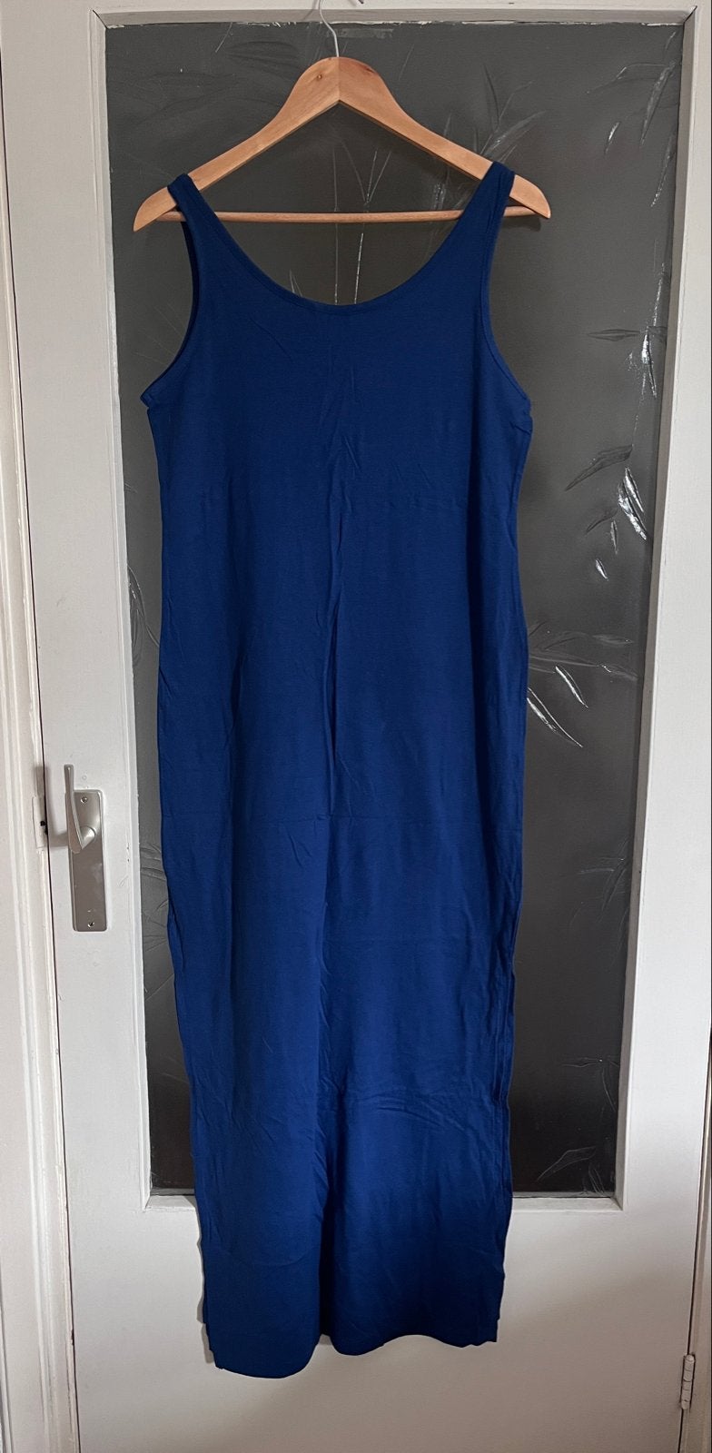 Mouwloze maxi-jurk in koningsblauw, maat L, Kleding | Dames, Blauw, Maat 42/44 (L), Ophalen of Verzenden, Zo goed als nieuw