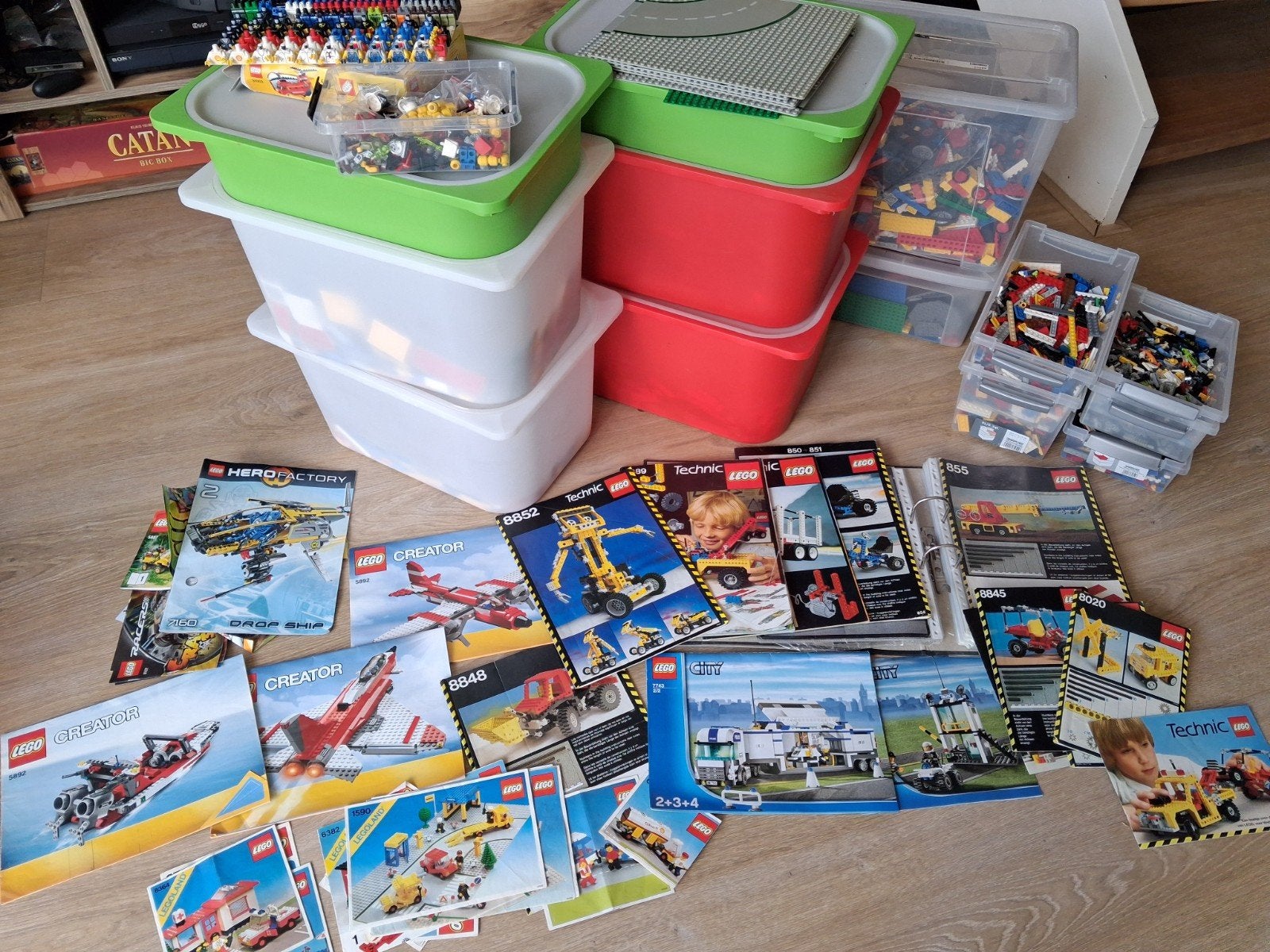 Grote partij LEGO met minifiguren, Technic en instructies, Ophalen, Gebruikt, Lego, Inclusief instructies