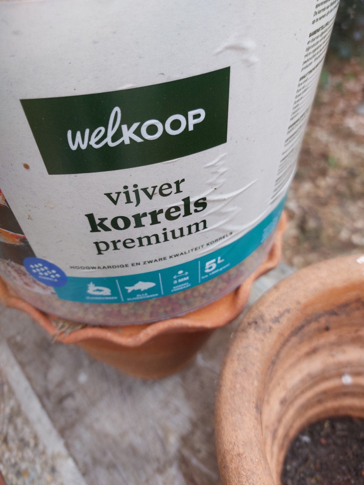 Vijverkorrels 5 liter voor alle vijvervissen, Ophalen of Verzenden