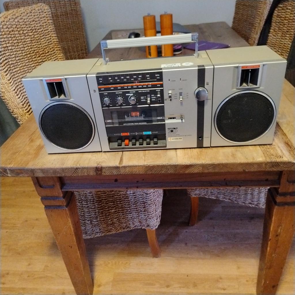 Vintage Samsung Boombox met Cassettedeck en Radio, Ophalen of Verzenden, Gebruikt, Cassettedeck, Overige merken