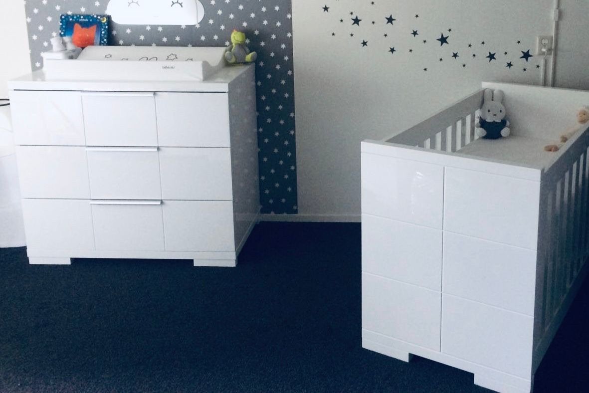 Kinderkamer set Hoogglans wit, Kinderen en Baby's, Kinderkamer | Complete kinderkamers, Ophalen, Zo goed als nieuw