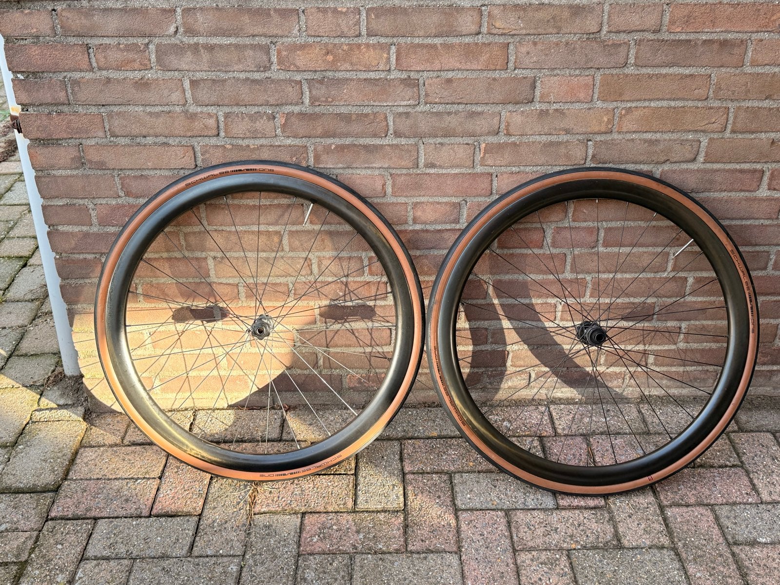 Carbon wielen 38mm hoog met DT 350 naven, Wiel, Gebruikt, Ophalen of Verzenden, Racefiets