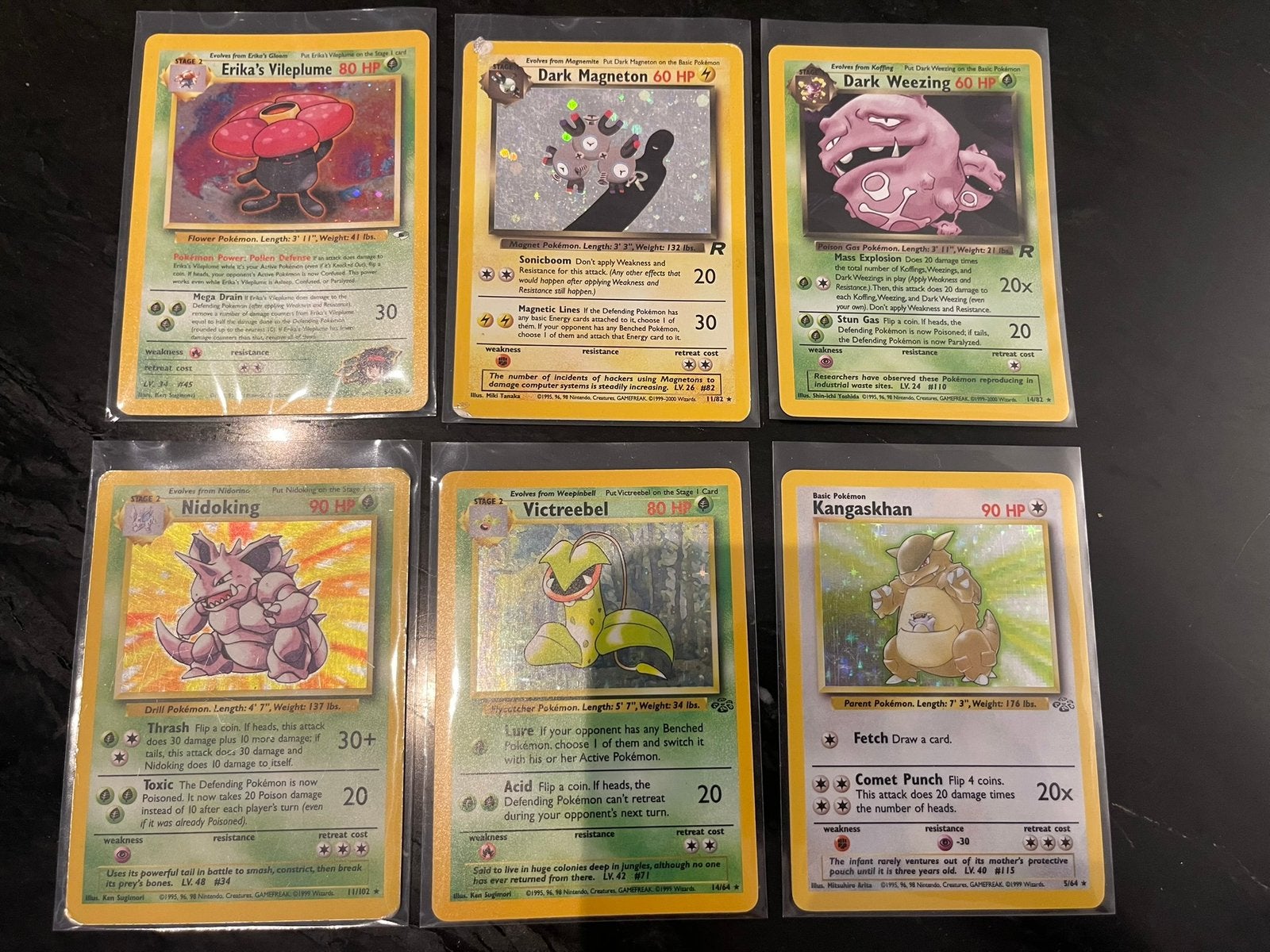 6 holo foil Pokémon kaarten Engels, Verzenden, Meerdere kaarten, Foil