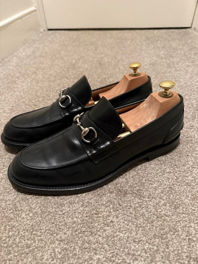 Gucci Horsebit Loafers - Maat 9.5, Ophalen of Verzenden, Zo goed als nieuw, Zwart, Loafers