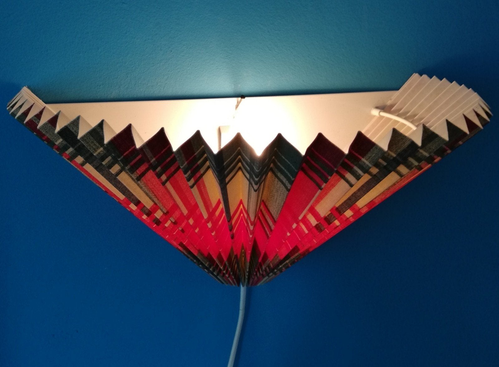 Wandlamp/waaierlamp. Vintage. Metaal/kunststof, Ophalen, Meerkleurig, E27 (groot), Zo goed als nieuw