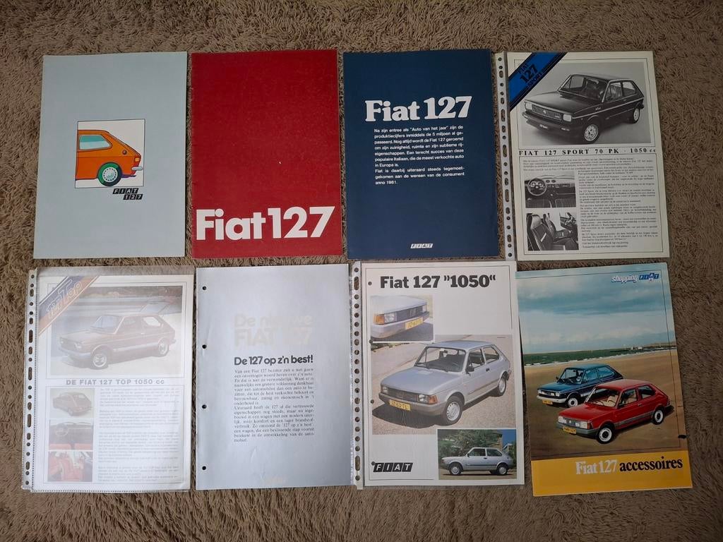 Lot autofolders Fiat 127, Boeken, Auto's | Folders en Tijdschriften, Verzenden, Zo goed als nieuw, Overige merken