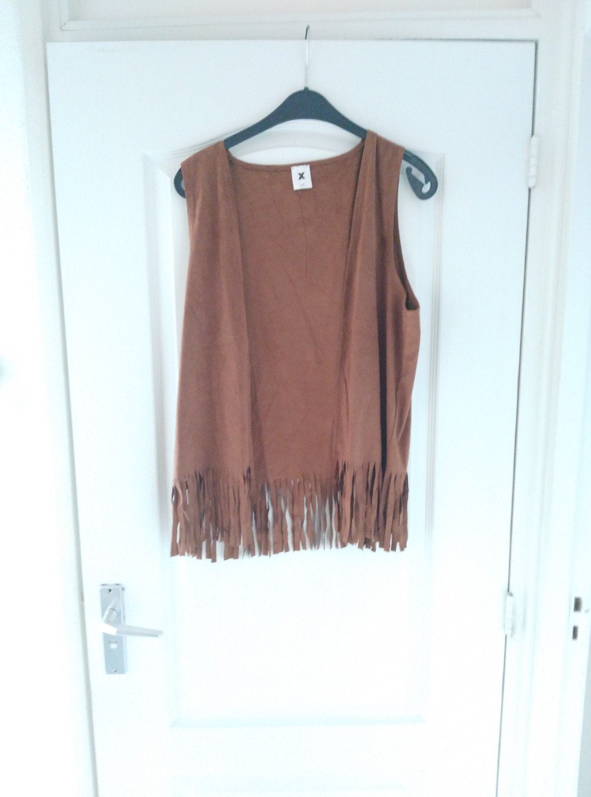 body warmer suede stof met franjes, Ophalen of Verzenden
