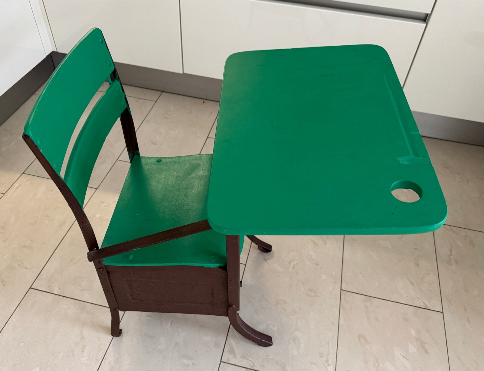 Vintage Lessenaar - Groen en Bruin, Antiek en Kunst, Ophalen