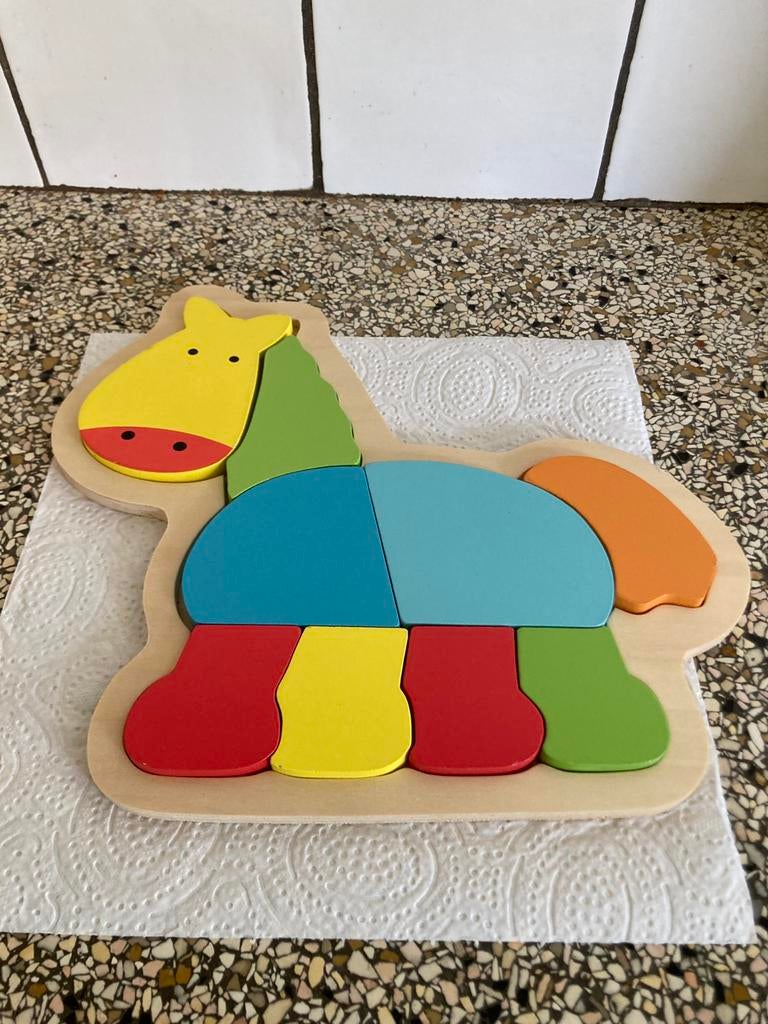 Puzzel paard, Ophalen of Verzenden, Minder dan 10 stukjes, Zo goed als nieuw, 6 jaar of ouder