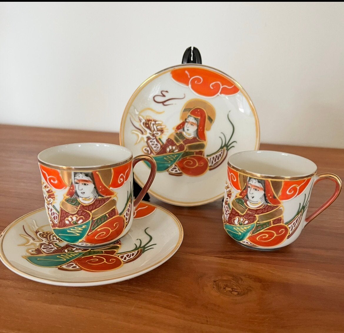 Satsuma kopjes met schotels 2 x, Ophalen of Verzenden