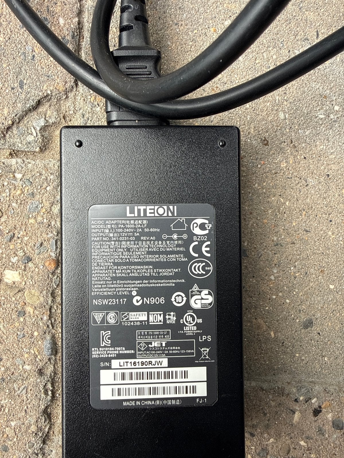 LiteOn Voeding 12V 5A - Adapter voor diverse apparaten, Ophalen of Verzenden, Gebruikt