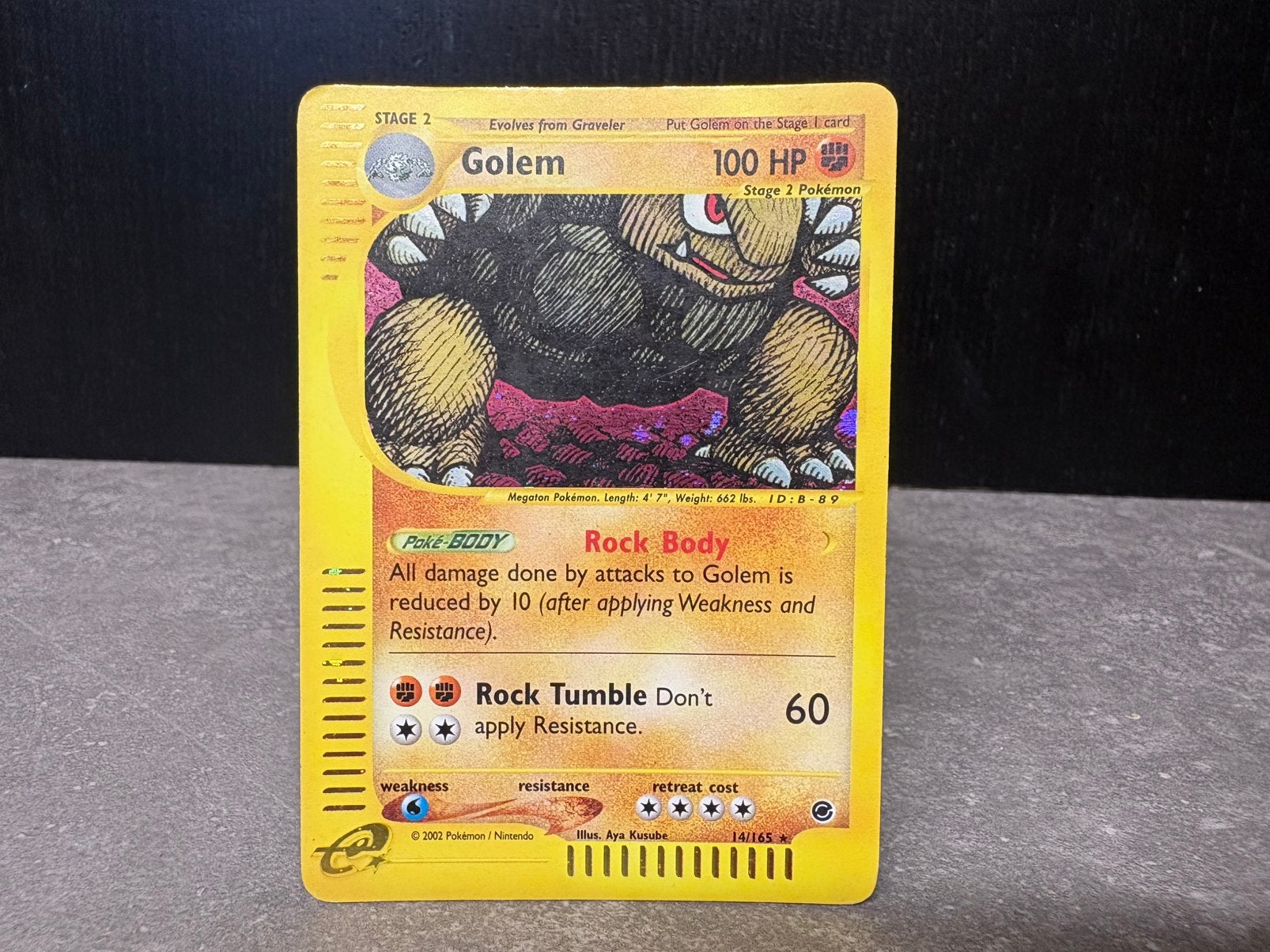 Pokemon Golem 14/165 Holo, Ophalen of Verzenden, Gebruikt