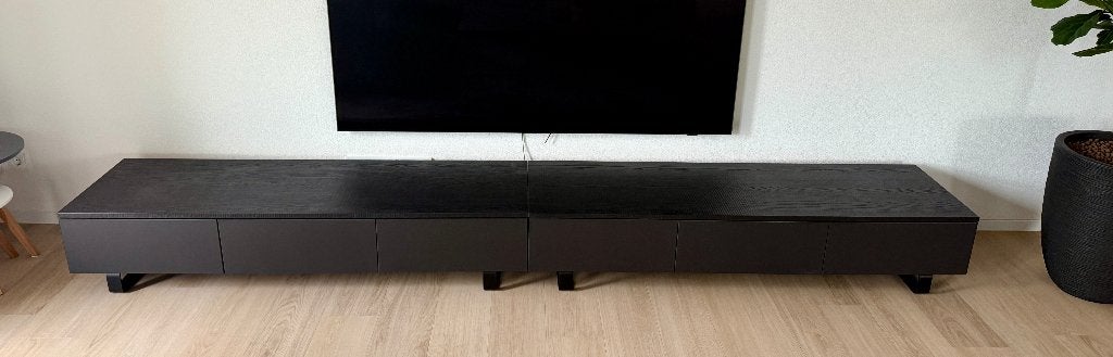 2 x Frans Bijnen Napoli TV Meubel (zwart), Ophalen, 150 tot 200 cm, Zo goed als nieuw, Minder dan 100 cm