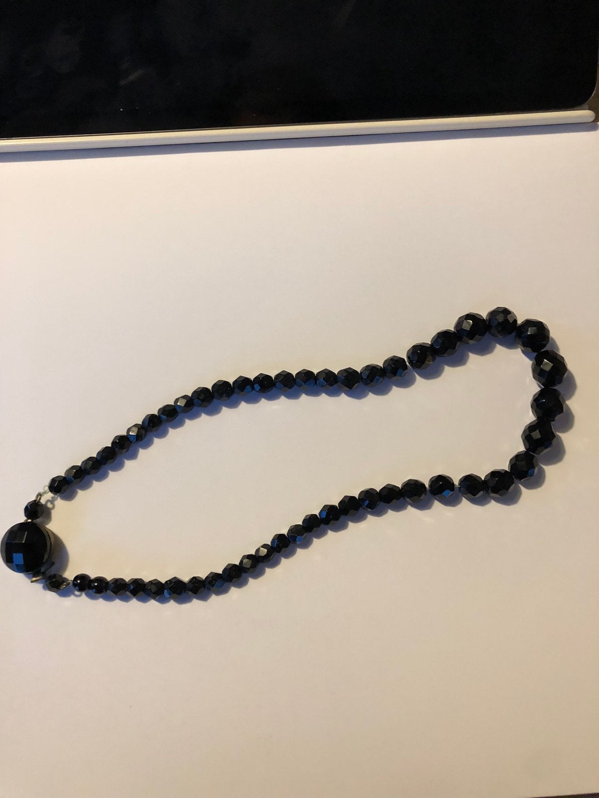 Rouw ketting Gitten, Ophalen, Zo goed als nieuw, Zwart