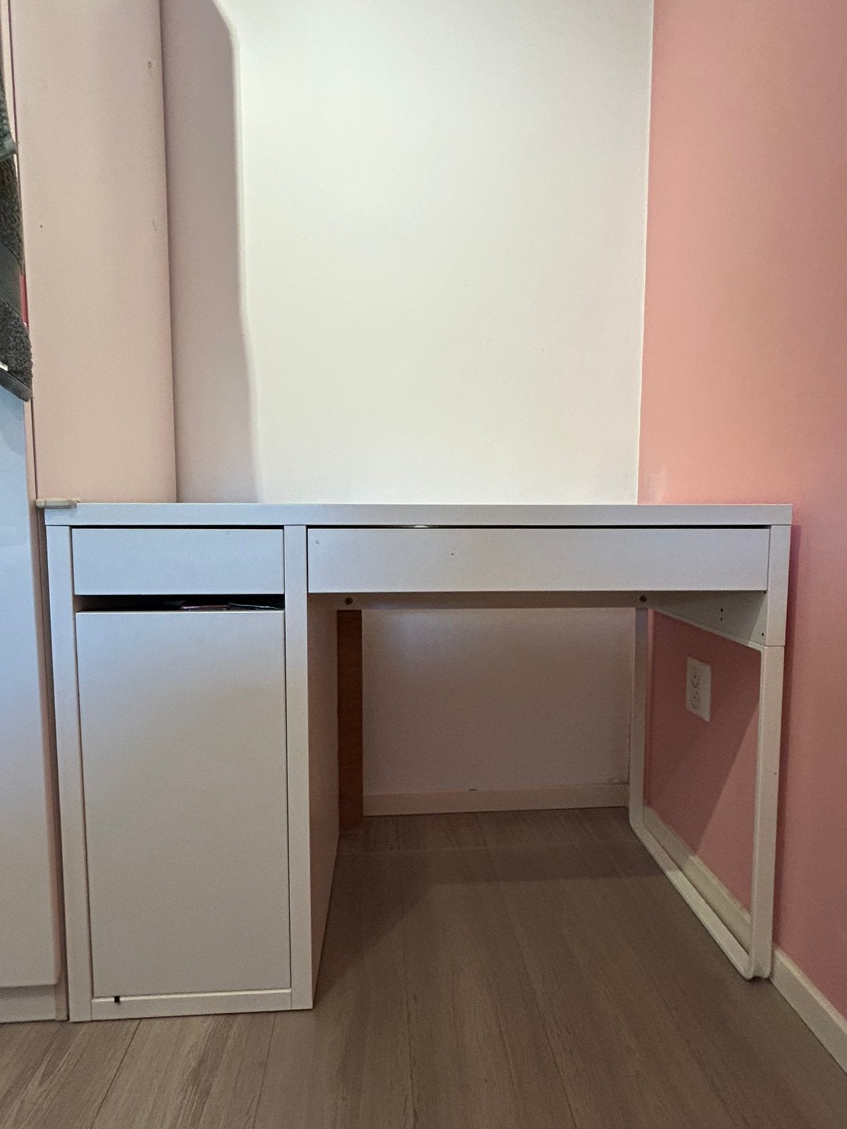 IKEA wit bureau, Huis en Inrichting, Ophalen, Gebruikt, IKEA, Computerbureau