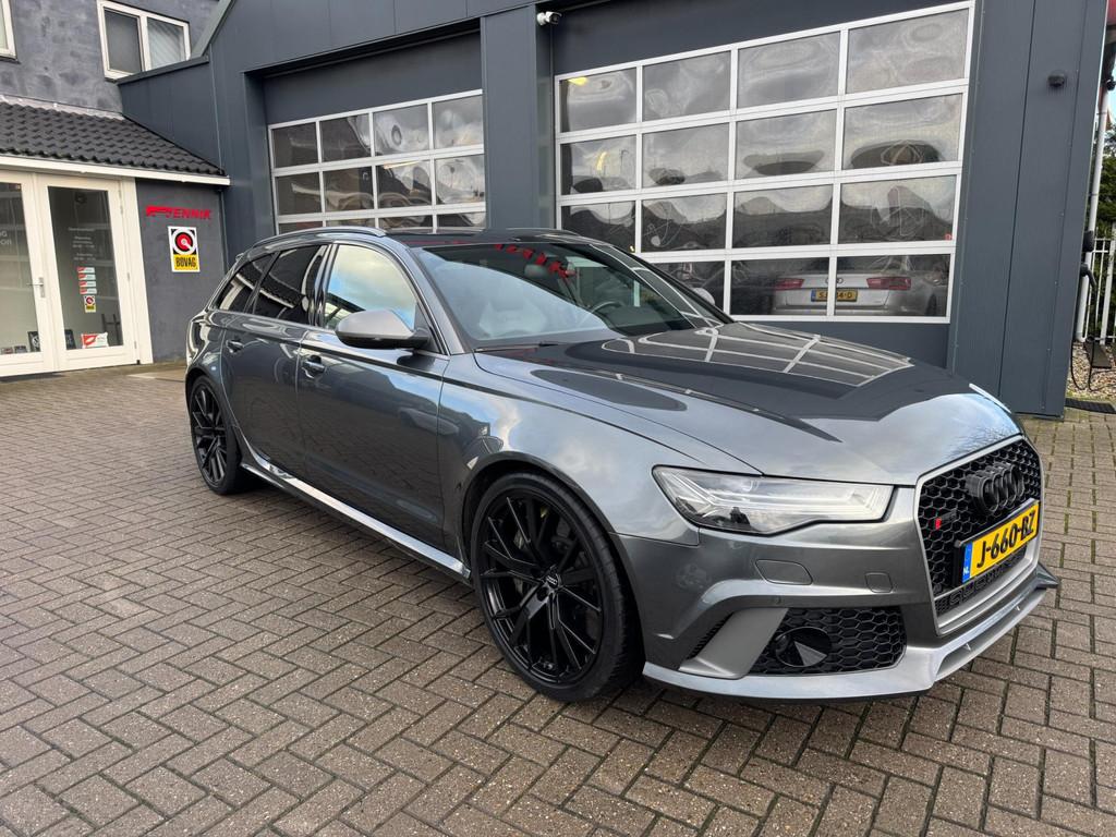 Audi RS6 Avant 4.0 TFSI RS 6 quattro performance Pro Line Pl, Auto's, Audi, Gebruikt, Adaptive Cruise Control, 3993 cc, Leder en Alcantara