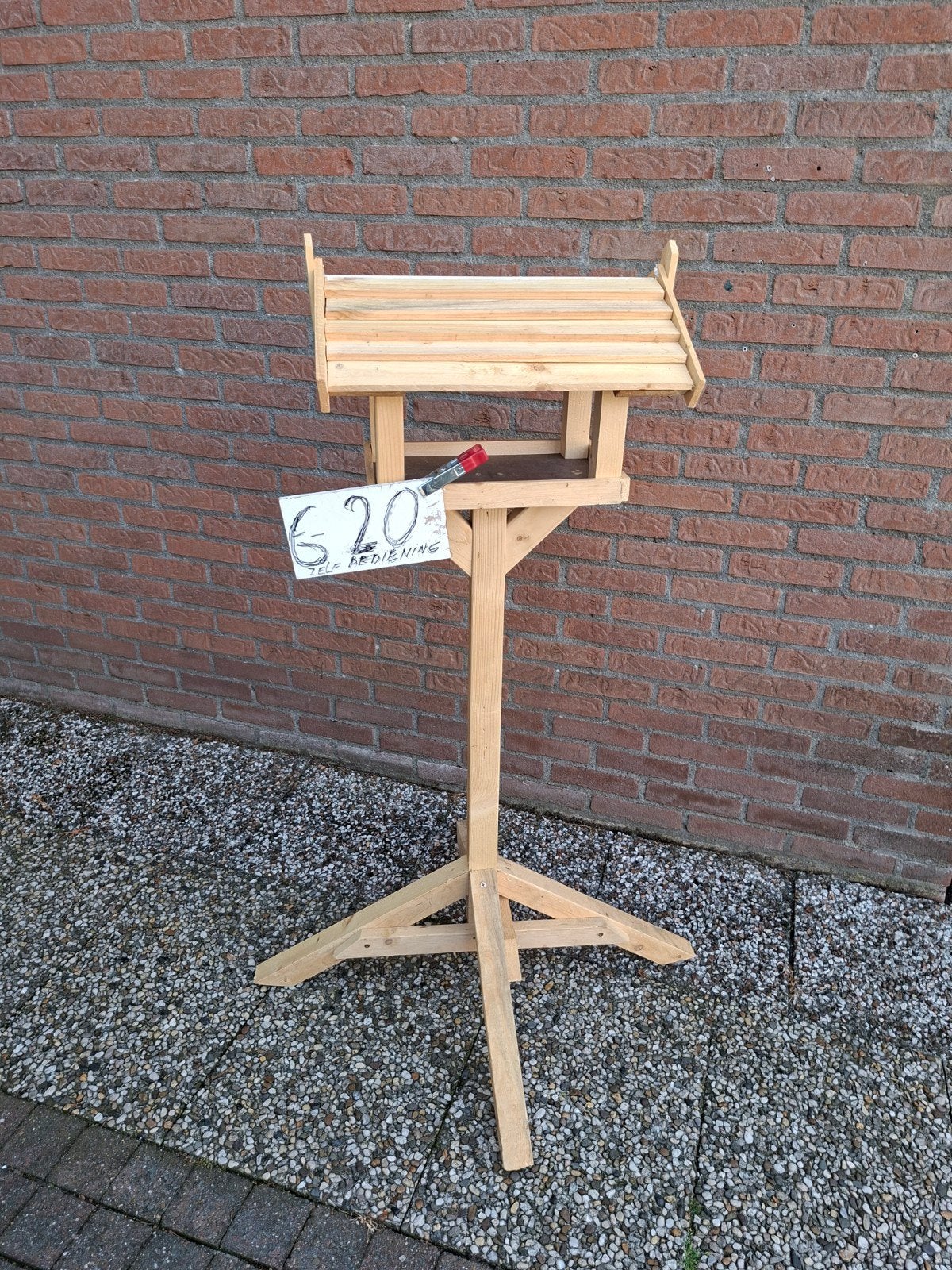 Groot houten voederhuisje voor vogels, Ophalen, Gebruikt