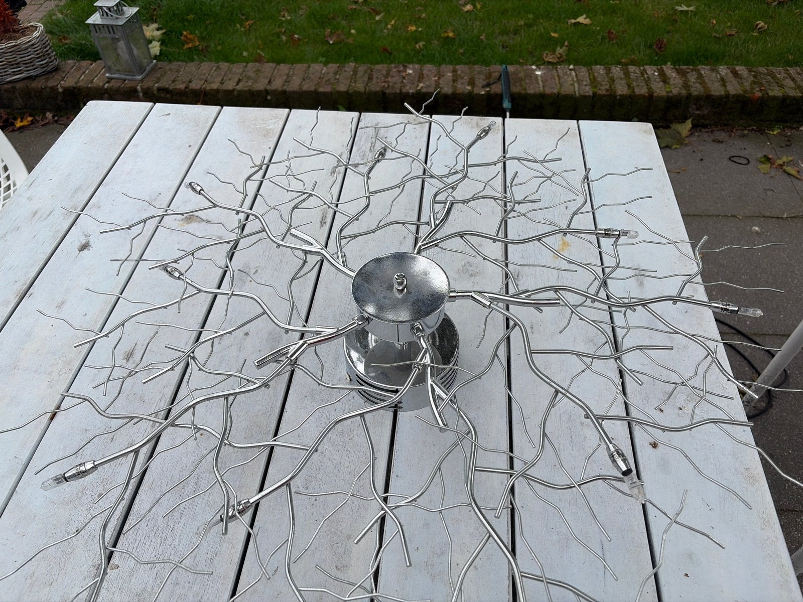 Moderne plafondlamp 'Boom' met LED-verlichting, Ophalen of Verzenden, Gebruikt, Metaal, Overige fittingen