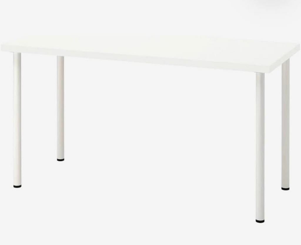 IKEA LINNMON Bureau - Wit, 140x60 cm, Huis en Inrichting, Tafelonderdelen, Zo goed als nieuw, Ophalen of Verzenden