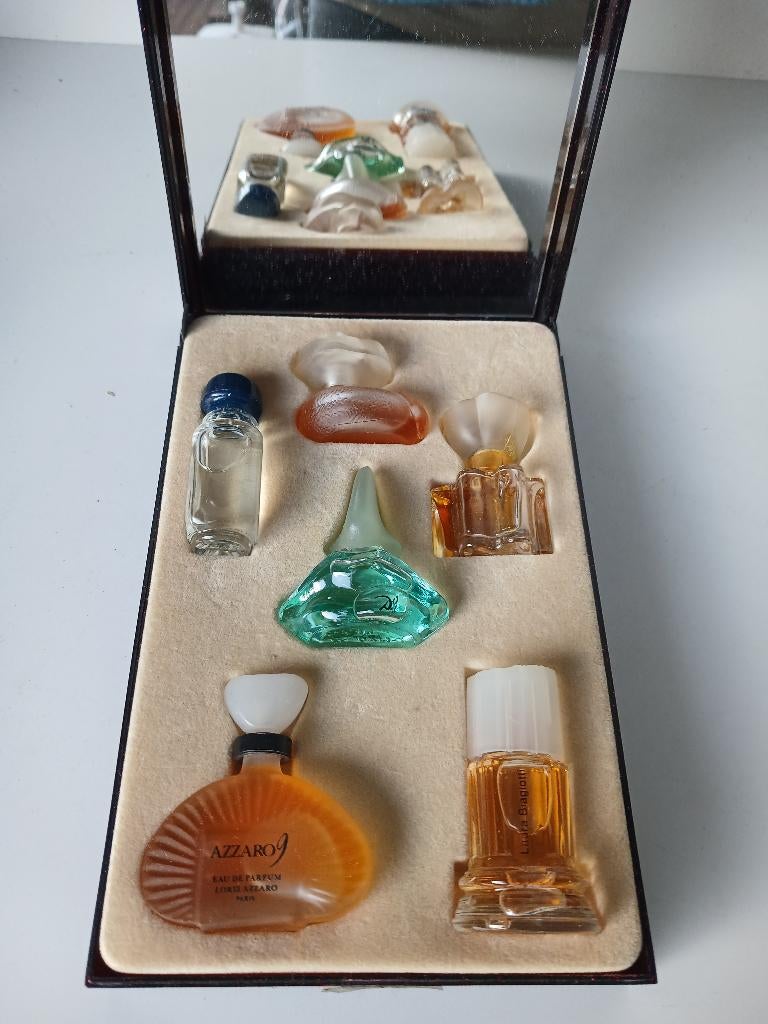 luxe coffret Parfums Collection Prestige met spiegel, Verzamelen, Verzenden, Nieuw, Miniatuur, Gevuld