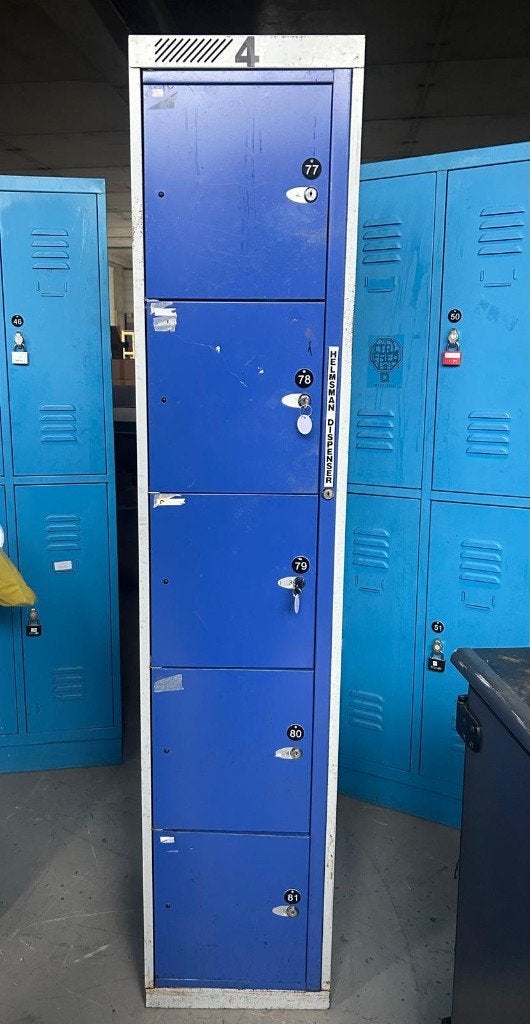 2x gebruikte lockers 5 deurs, Ophalen, Gebruikt