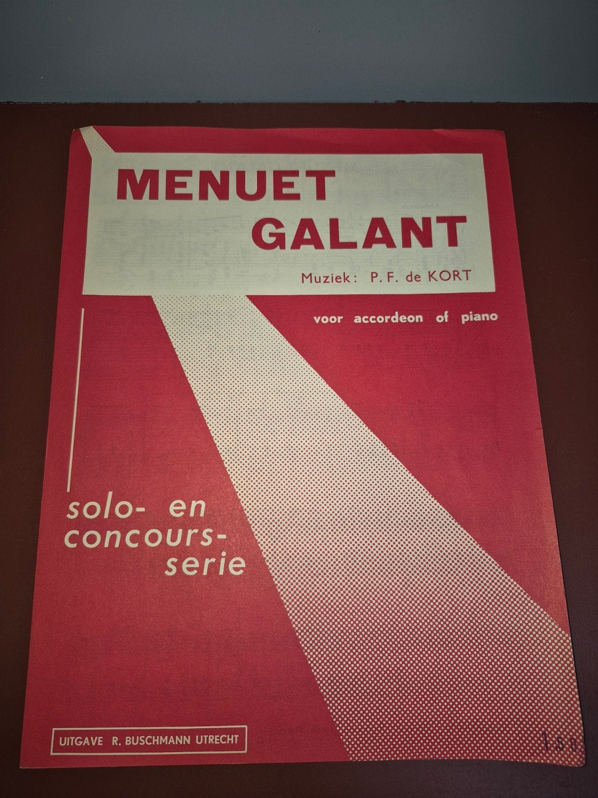Menuet Galant - P.F. de Kort - Accordeon of Piano bladmuziek, Ophalen of Verzenden