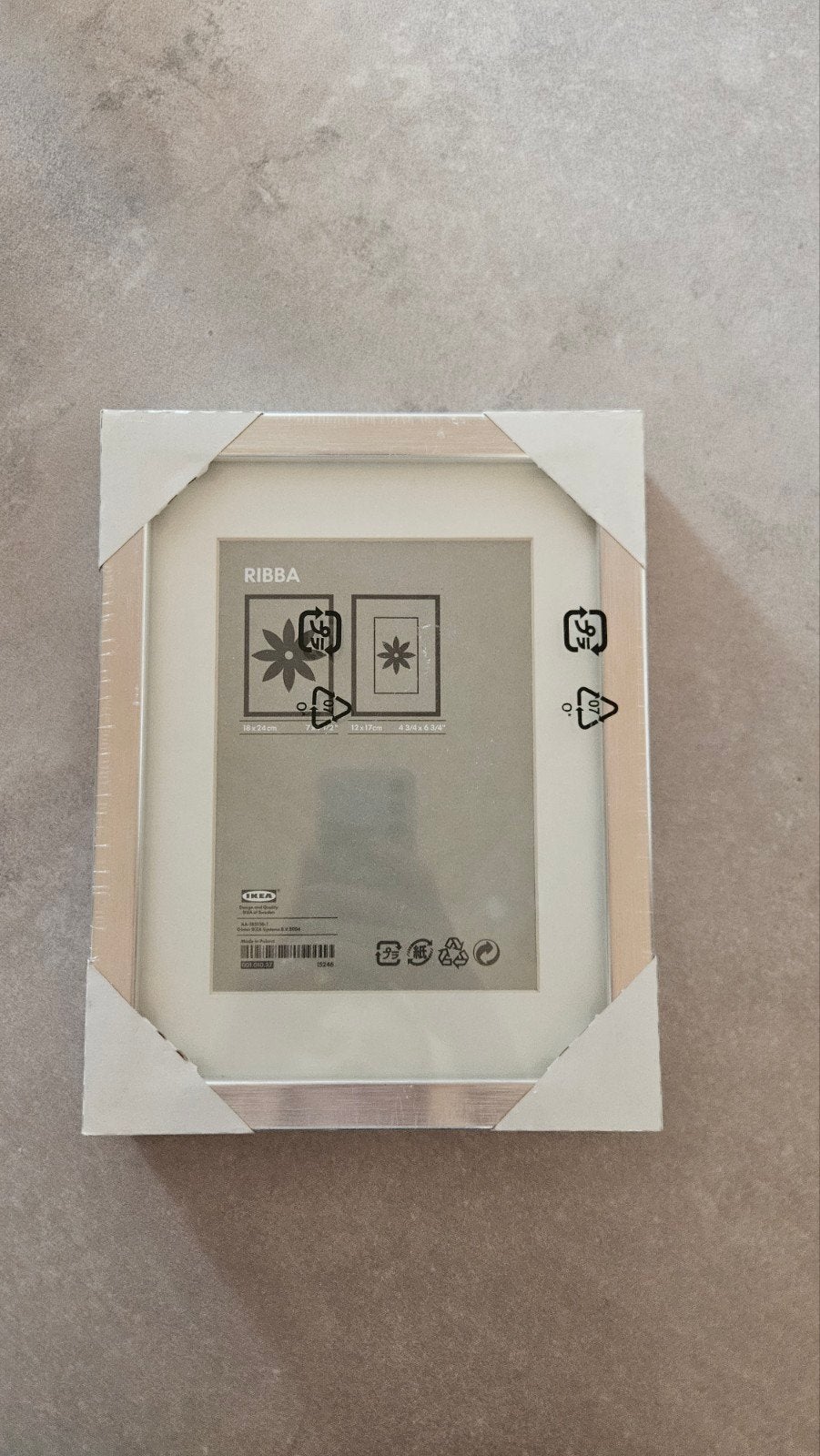 Nieuwe zilveren fotolijst IKEA Ribba 18x24cm, Minder dan 50 cm, Metaal of Aluminium, Nieuw, Ophalen of Verzenden