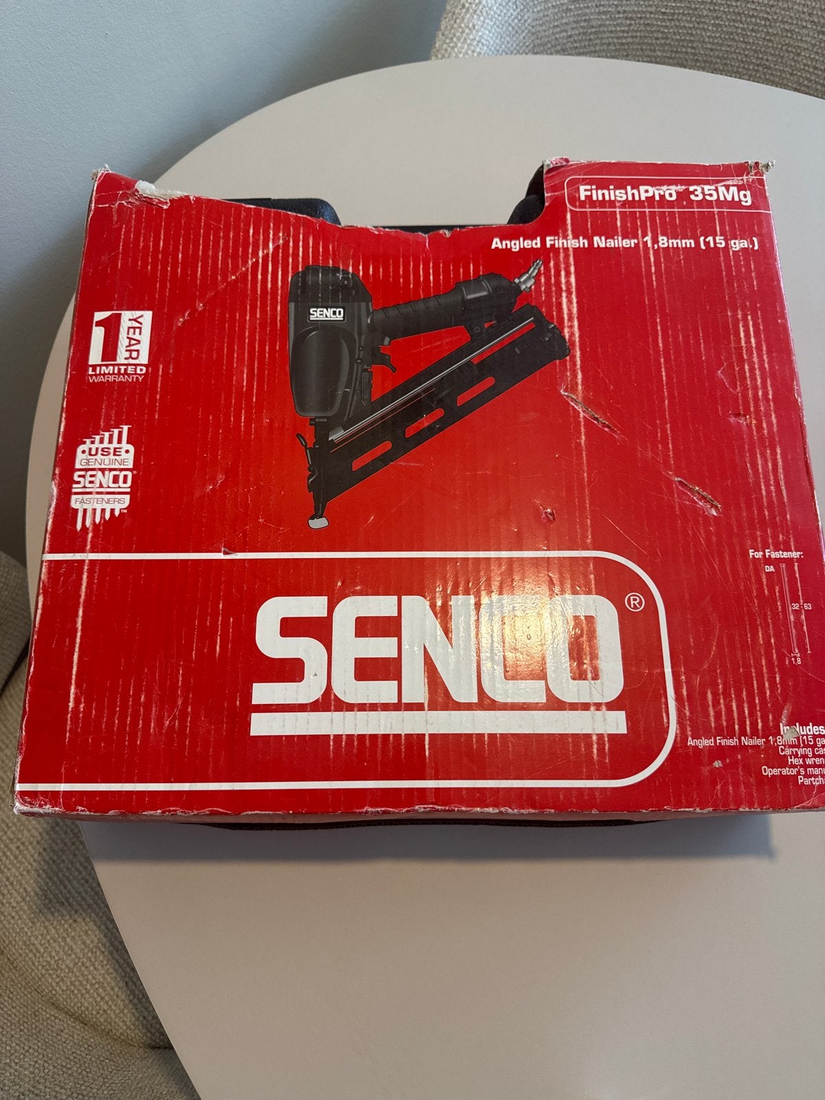 Senco FinishPro 35Mg Angled Finish Nailer 1.8mm, Doe-het-zelf en Verbouw, Gereedschap | Handgereedschap, Nieuw, Tacker/nietmachine