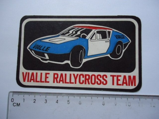 sticker oud Renault ALPINE Vialle rallycross auto cross race, Verzenden, Zo goed als nieuw, Bedrijf of Vereniging