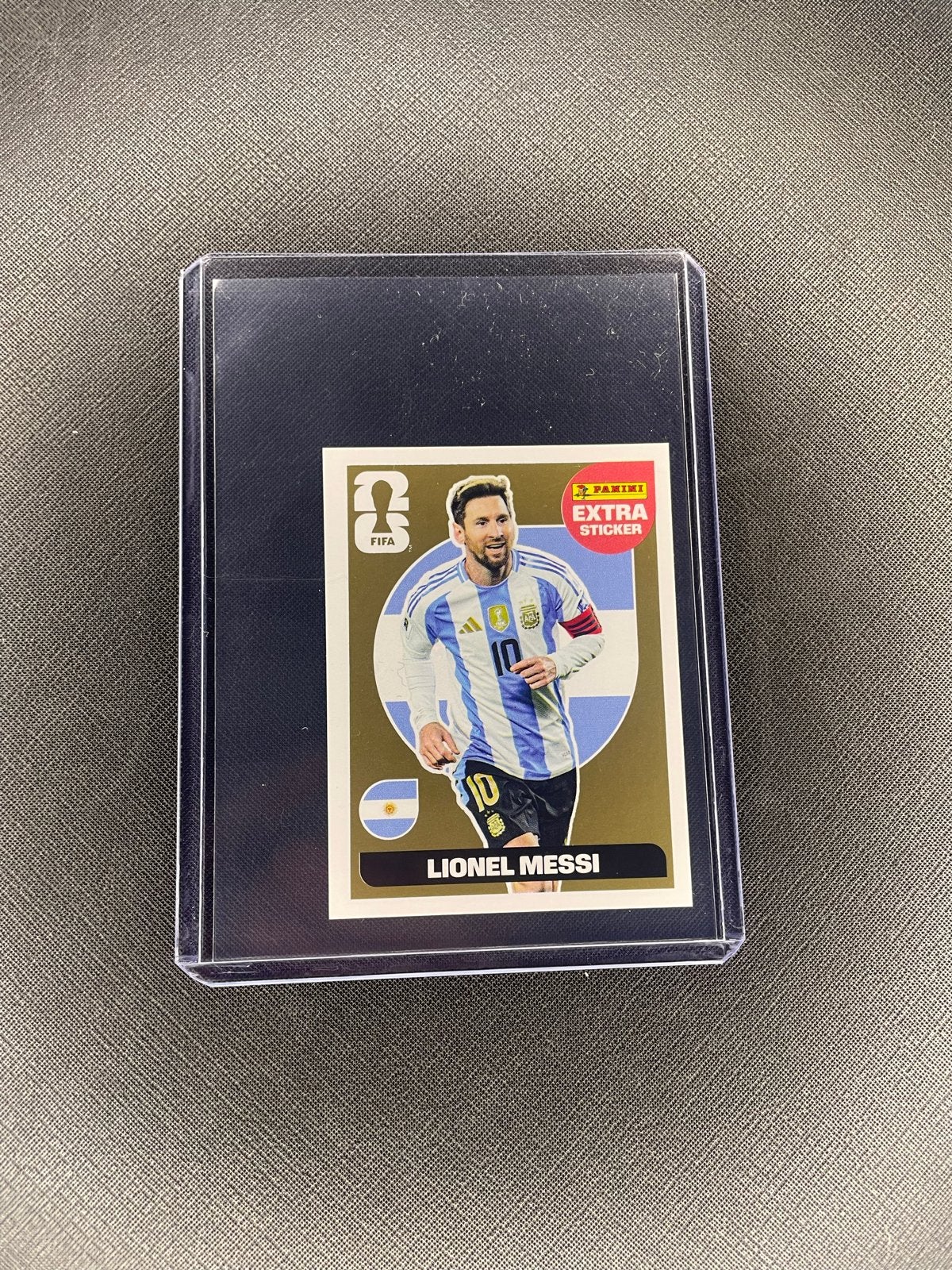 Lionel Messi Panini Gold Extra Sticker - FIFA, Ophalen of Verzenden, Zo goed als nieuw, Buitenlandse clubs, Poster, Plaatje of Sticker