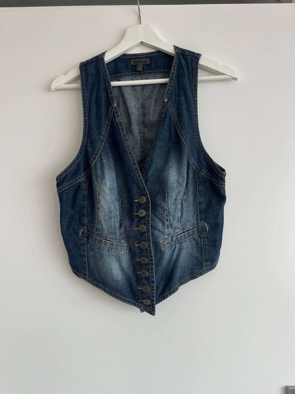 Bandolera Denim Vest maat 42, Kleding | Dames, Ophalen of Verzenden, Zo goed als nieuw, Maat 42/44 (L), Blauw