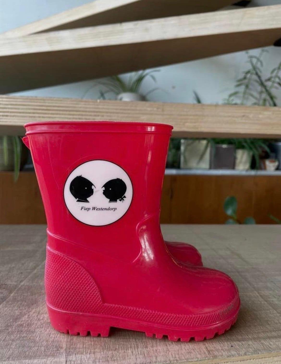 Hema Fiep Westendorp regenlaarsjes rood maat 20, Jongen of Meisje, Ophalen of Verzenden, Laarzen, Zo goed als nieuw