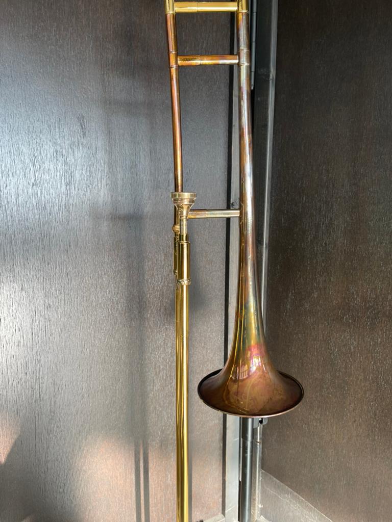 Super gave Olds Ambassador trombone., Muziek en Instrumenten, Blaasinstrumenten | Trombones, Ophalen of Verzenden, Gebruikt, Tenor