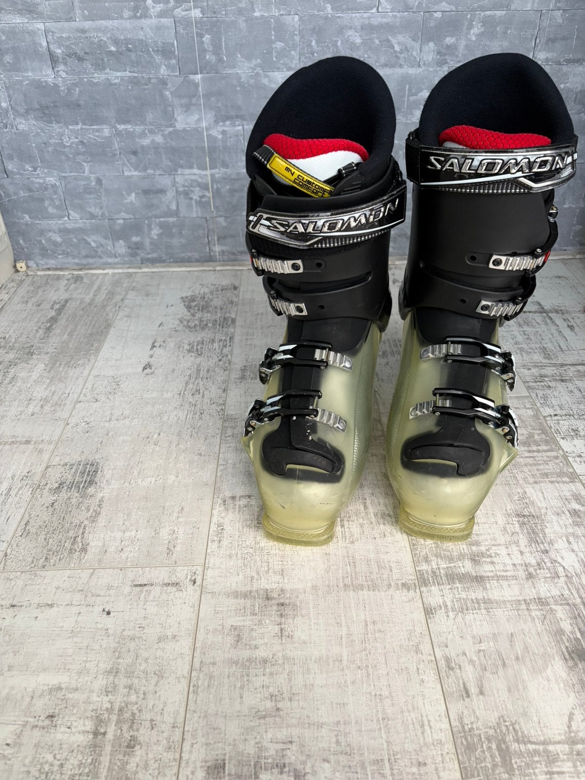 Skischoenen salomon maat 46, Ophalen, Schoenen, Salomon, 180 cm of meer