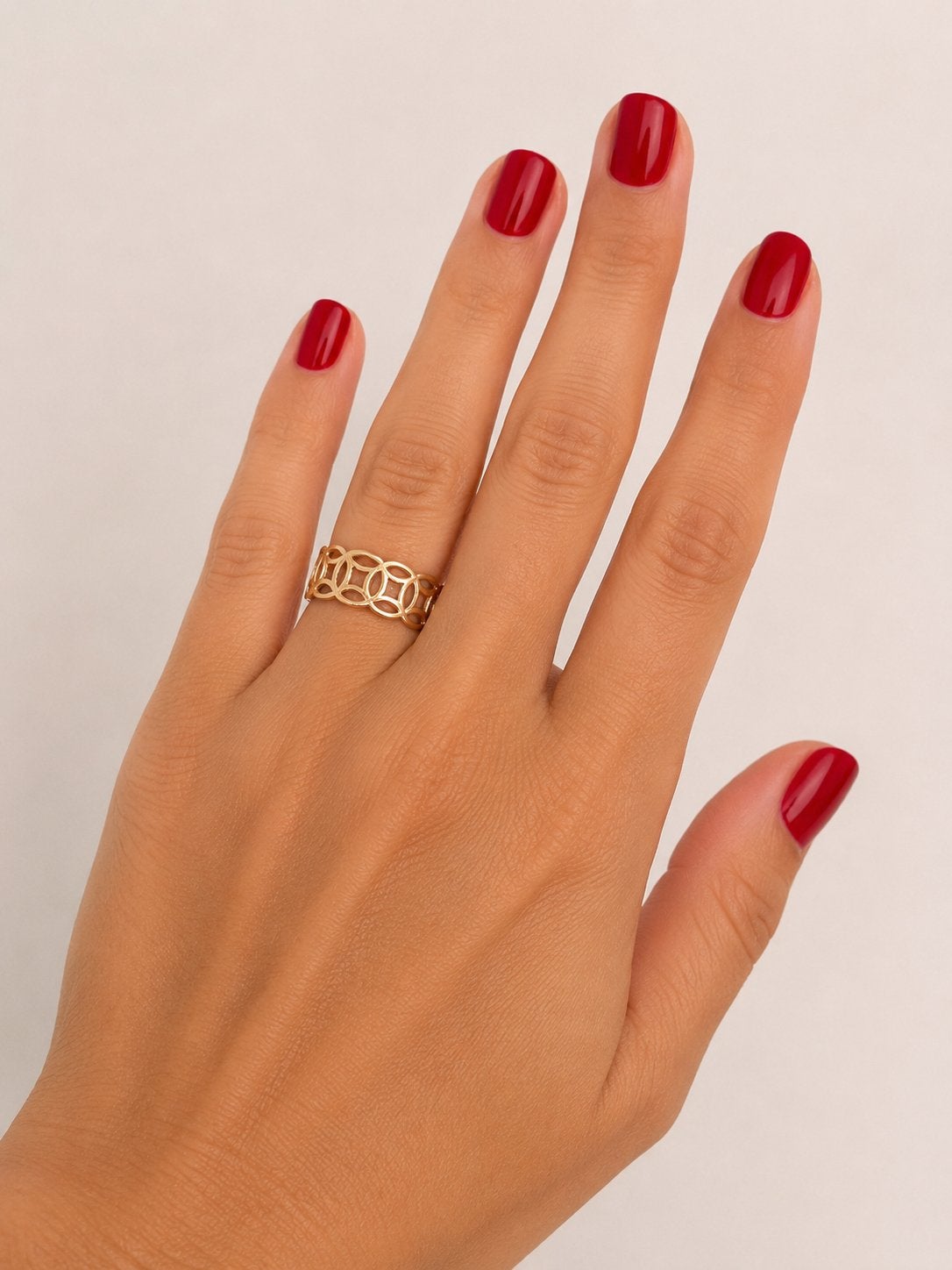 10k Echt Gouden Ring - Maat 16.5 - 2.30 gram, Gebruikt, Ophalen of Verzenden, Kleiner dan 17, Dame