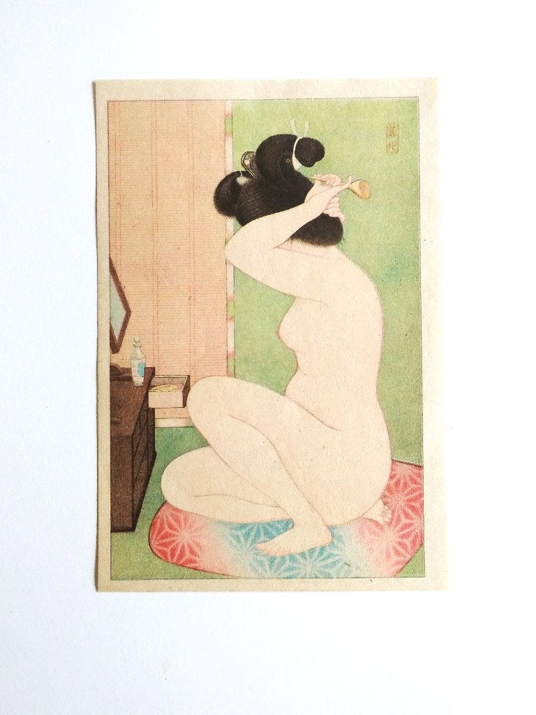 3 SHUNGA Japanse prenten/litho`s uit de periode 1930 - 1940., Antiek en Kunst, Kunst | Niet-Westerse kunst, Overige typen, Japan