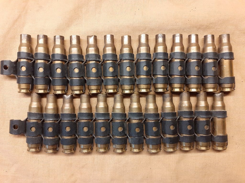 Hulzenband 7,62 MAG, onklaar set13, Ophalen of Verzenden, Landmacht, Nederland, Hulzen of Bodemvondsten